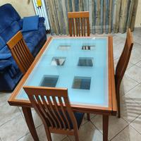 Tavolo Calligaris allungabile 90x120/240 + 4 sedie