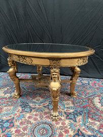 Tavolino in legno dorato