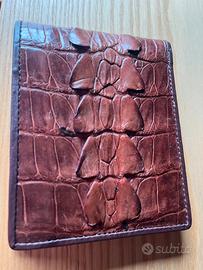 Portafoglio in vera pelle di coccodrillo
