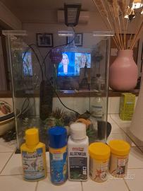 KIT ACQUARIO COMPLETO 30L con Filtro Luce e Access
