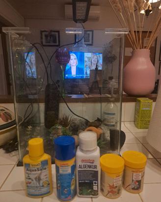KIT ACQUARIO COMPLETO 30L con Filtro Luce e Access