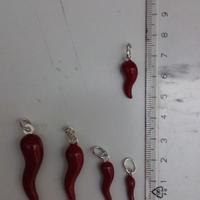 Portafortuna cornetti in argento smaltati