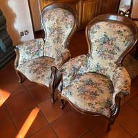 Poltrone antiche stile Luigi Filippo