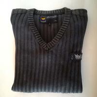 Maglione a coste grigio S - Yell Industry