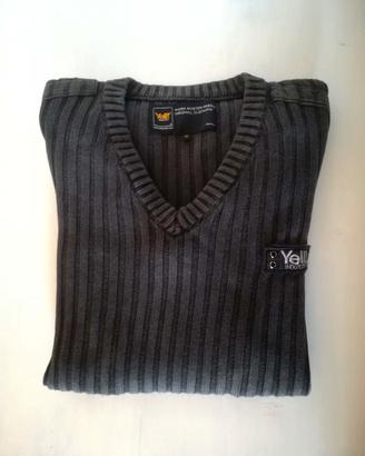 Maglione a coste grigio S - Yell Industry