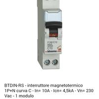 interruttori magnetotermici 10A BTicino 