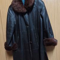 Cappotto pelle con interno in pelliccia visone