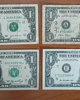 4 banconote One Dollar USA