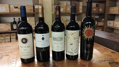 Vini rossi  2022 Sassicaia ,Pergole torte ect