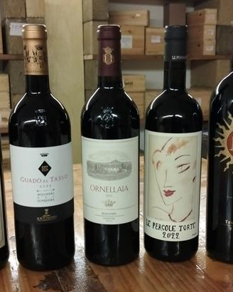 Vini rossi  2022 Sassicaia ,Pergole torte ect