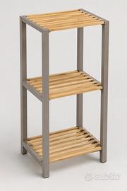 Mobiletto con ripiani in legno