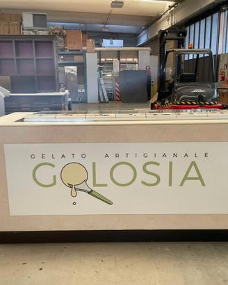 Banco Gelato Panorama a 14 Pozzetti con Riserva