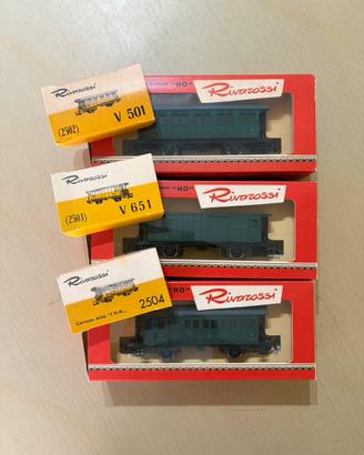 Rivarossi 2502-2503-2504 carrozze F.N.M.