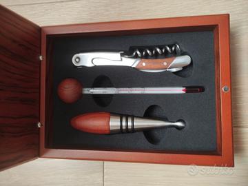 Kit sommelier 3 pezzi, scatola legno, Alexander
