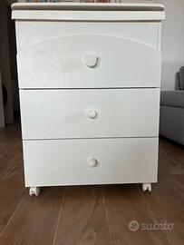 Fasciatoio cassettiera/vaschetta Prental