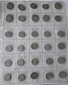 218 monete da 1/2/5/10 lire fine anni 40 inizio 50