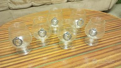 SERVIZIO BICCHIERI NAPOLEON CON MARCHIO IN RILIEVO