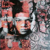 Quadro omaggio a Jean Michel Basquiat