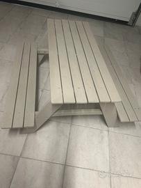 Tavolo picnic con panchette  bambini mod RESÖ