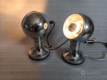 Coppia Lampade Eyeball Space Age Magnetiche