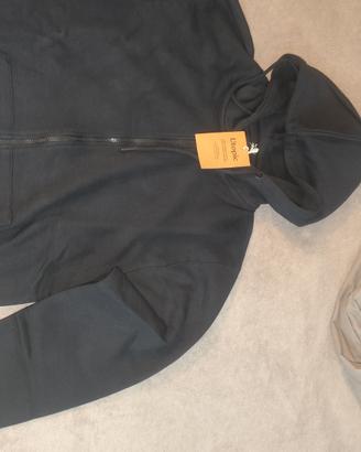 Felpa Utopic con zip e cappuccio nera – L
