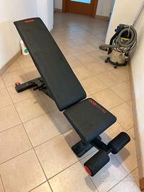 panca reclinabile body b rinforzata con rotelle