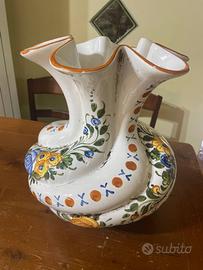 Vaso Deruta dipinto a mano firmato