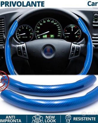 COPRIVOLANTE per SAAB Effetto FIBRA CARBONIO Blu