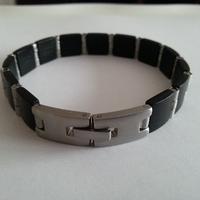 Bracciale ROSSO AMANTE l'UOMO acciaio e caucciù