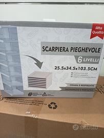 scarpiera 6 ripiani pieghevole portatile 