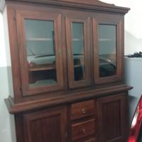 vetrina arte povera legno massello 