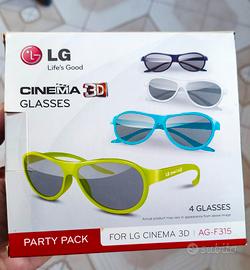 4 Paia occhiali LG per Tv 3D