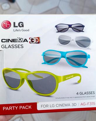 4 Paia occhiali LG per Tv 3D