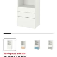 CASSETTIERA E LIBRERIA IKEA SMASTAD-PLATSA