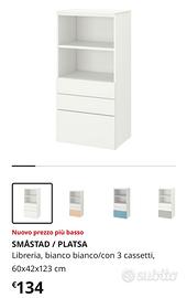 CASSETTIERA E LIBRERIA IKEA SMASTAD-PLATSA