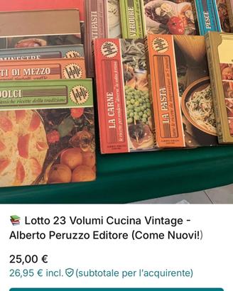 Lotto 23 libri cucina vintage Alberto Peruzzo