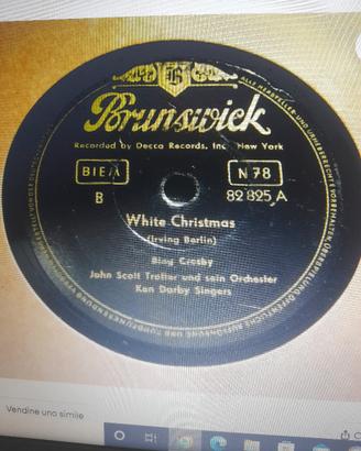 Disco per grammofono BING CROSBY  White Christmas
