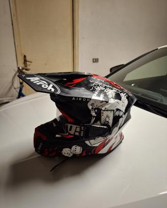 casco enduro Airoh tg M+maschera e quik strap