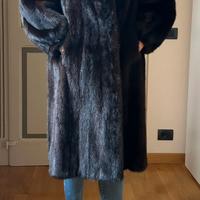 Cappotto di vera pelliccia in visone nero