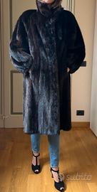 Cappotto di vera pelliccia in visone nero