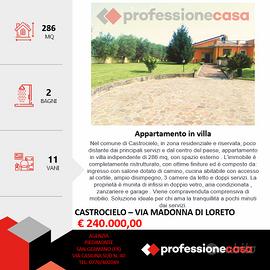 Ampio appartamento in villa con spazio esterno