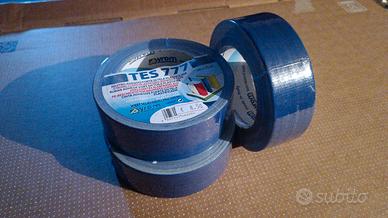 3 rotoli nastro telato 25 metri x 38 mm colore blu