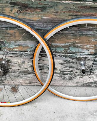 Ruote bici corsa vintage campagnolo 8v