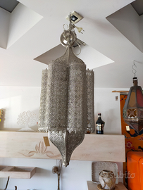 Lampadario etnico traforato nuovo
