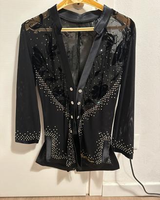 Camicia danze latine uomo nero