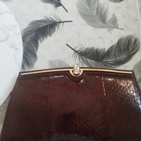 borsa di vera pelle di serpente 