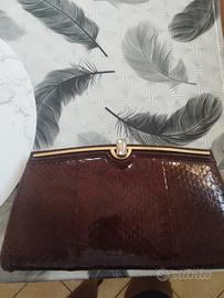 borsa di vera pelle di serpente 