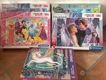 Lotto n. 5 Puzzle 5-8 anni + libro