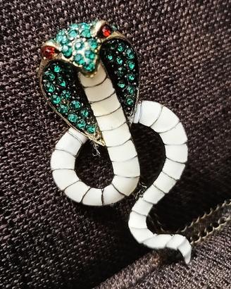 Collana Egiziana Ciondolo Cobra 7cm x 3,5cm