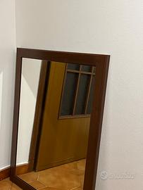 Specchio 70x90x3 cm Cornice Legno Noce Pesante